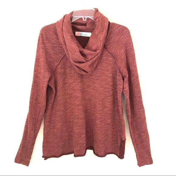 Free People Beach two body rust cocoon cowl neck tunic top XS - Picture 1 of 9
